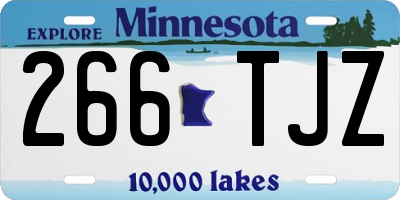 MN license plate 266TJZ