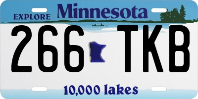 MN license plate 266TKB