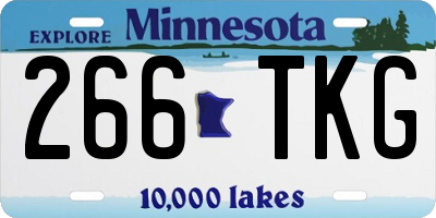 MN license plate 266TKG