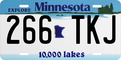 MN license plate 266TKJ