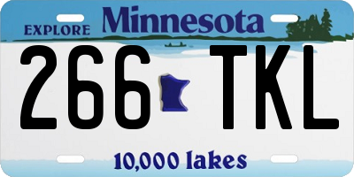 MN license plate 266TKL