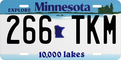 MN license plate 266TKM