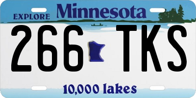 MN license plate 266TKS