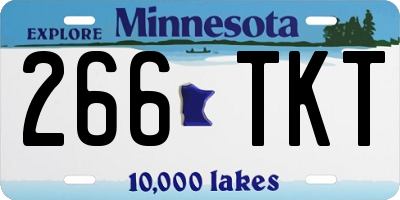 MN license plate 266TKT