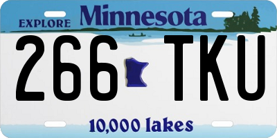 MN license plate 266TKU