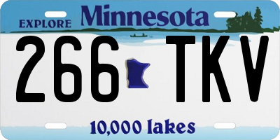 MN license plate 266TKV