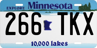 MN license plate 266TKX
