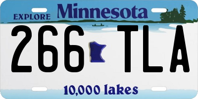 MN license plate 266TLA
