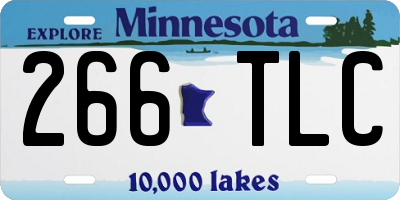 MN license plate 266TLC