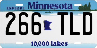 MN license plate 266TLD