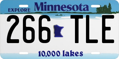 MN license plate 266TLE