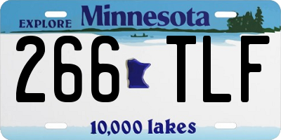 MN license plate 266TLF