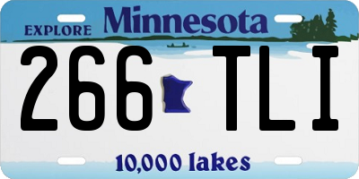 MN license plate 266TLI
