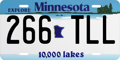 MN license plate 266TLL