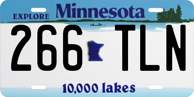 MN license plate 266TLN
