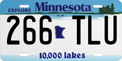 MN license plate 266TLU