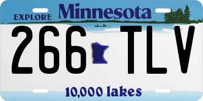 MN license plate 266TLV