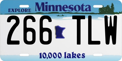 MN license plate 266TLW