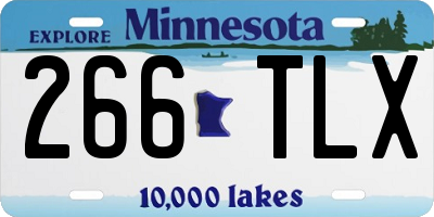 MN license plate 266TLX