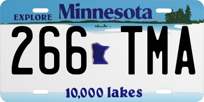 MN license plate 266TMA