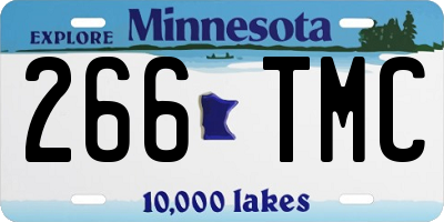 MN license plate 266TMC