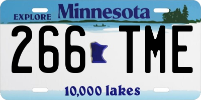 MN license plate 266TME