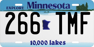 MN license plate 266TMF