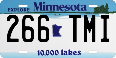 MN license plate 266TMI
