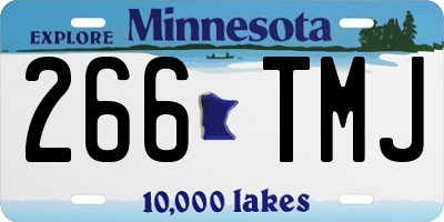 MN license plate 266TMJ