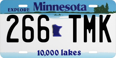 MN license plate 266TMK