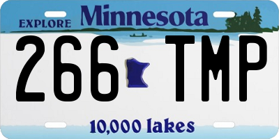 MN license plate 266TMP
