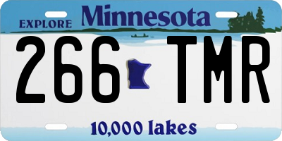 MN license plate 266TMR