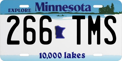 MN license plate 266TMS