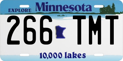 MN license plate 266TMT