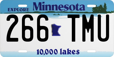MN license plate 266TMU