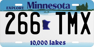 MN license plate 266TMX