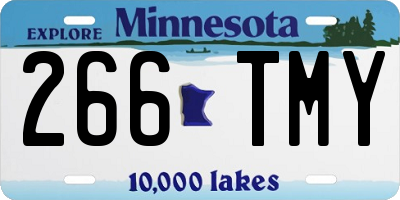 MN license plate 266TMY