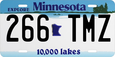 MN license plate 266TMZ