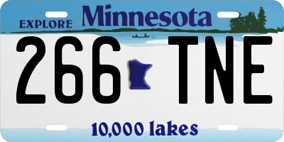 MN license plate 266TNE