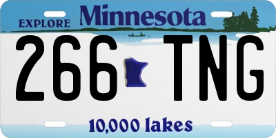 MN license plate 266TNG