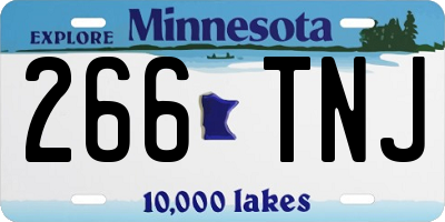 MN license plate 266TNJ