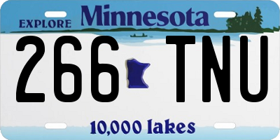 MN license plate 266TNU