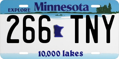 MN license plate 266TNY