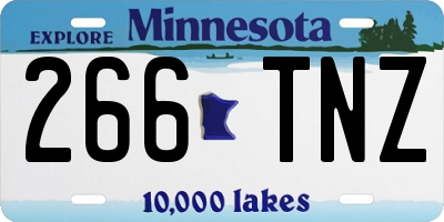 MN license plate 266TNZ