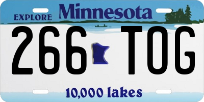MN license plate 266TOG