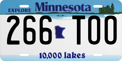 MN license plate 266TOO