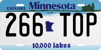 MN license plate 266TOP
