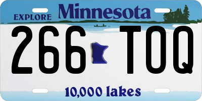 MN license plate 266TOQ