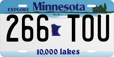 MN license plate 266TOU