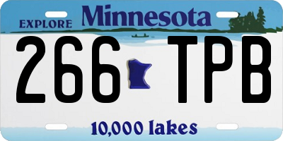 MN license plate 266TPB